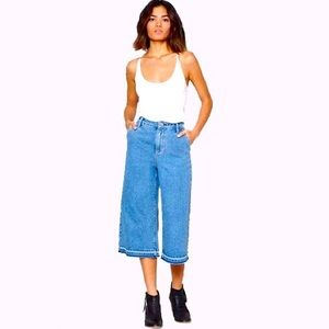 Frayed Denim Culottes